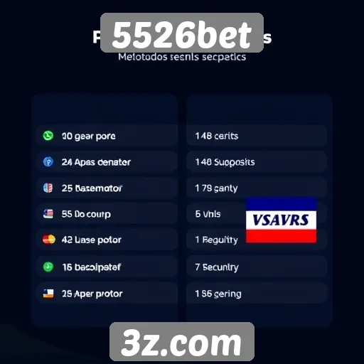 Métodos de pagamento aceitos no 5526bet
